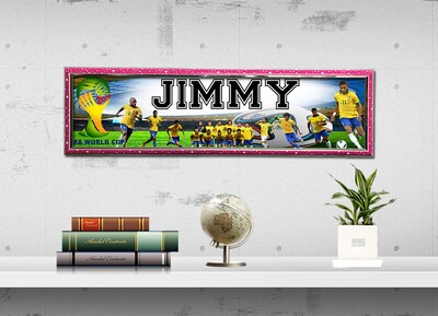 Brazil National Football Team - Personalized Poster with Your Name, Birthday Banner, Custom Wall Décor, Wall Art - image2